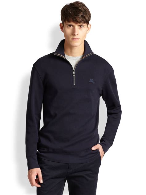 mens burberry half zip